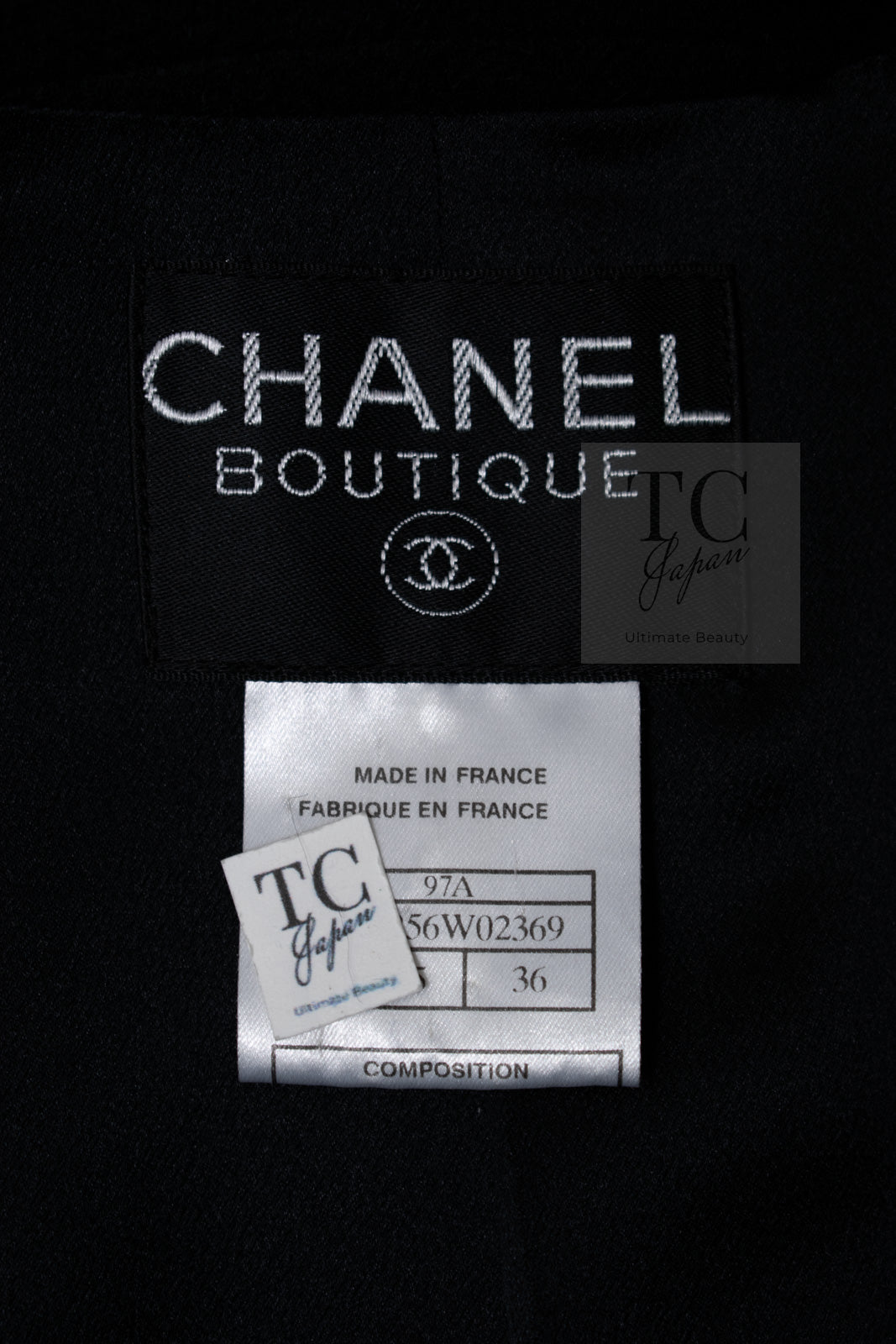 CHANEL 97A Vintage Black Cashmere 100 Double Jacket Coat 40 42 シャネル ヴィンテージ ブラック カシミア 100 ダブル ジャケット コート 即発