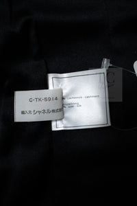 CHANEL 97A Vintage Black Cashmere 100 Double Jacket Coat 40 42 シャネル ヴィンテージ ブラック カシミア 100 ダブル ジャケット コート 即発