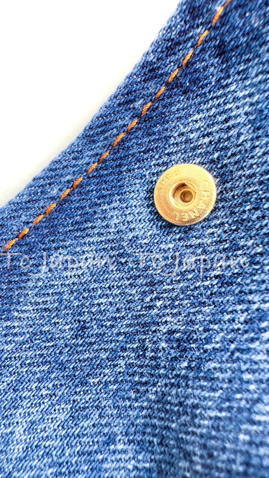 CHANEL 19PF Blue Denim Double Jacket Coat 34 36 38 シャネル ブルー デニム ボア襟 ジャケット コート 即発 - TC JAPAN