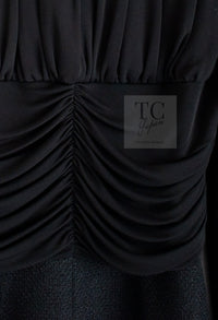 CHANEL 16B Black Zipper Wool Dress Coat 38 シャネル ブラック ジッパー ウール ドレープ ワンピース コート 即発