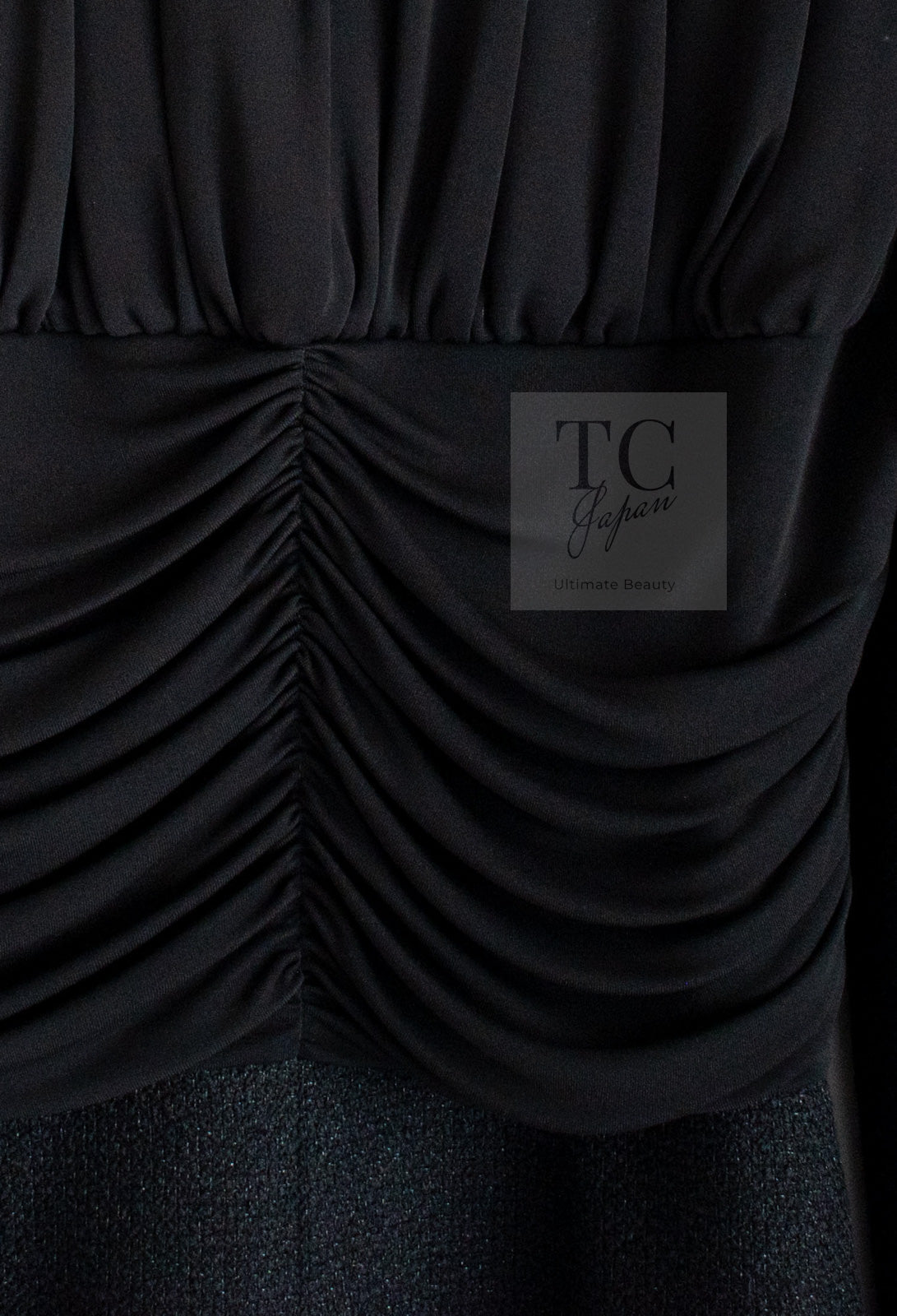 CHANEL 16B Black Zipper Wool Dress Coat 38 シャネル ブラック ジッパー ウール ドレープ ワンピース コート 即発