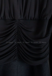 CHANEL 16B Black Zipper Wool Dress Coat 38 シャネル ブラック ジッパー ウール ドレープ ワンピース コート 即発