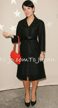 CHANEL 07A Black Wool Belt Coat 42 シャネル ブラック ウール ベルト付 コート 即発