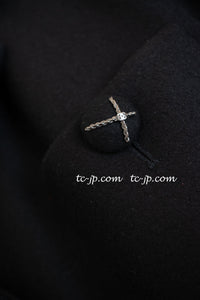 CHANEL 07A Black Wool Belt Coat 42 シャネル ブラック ウール ベルト付 コート 即発
