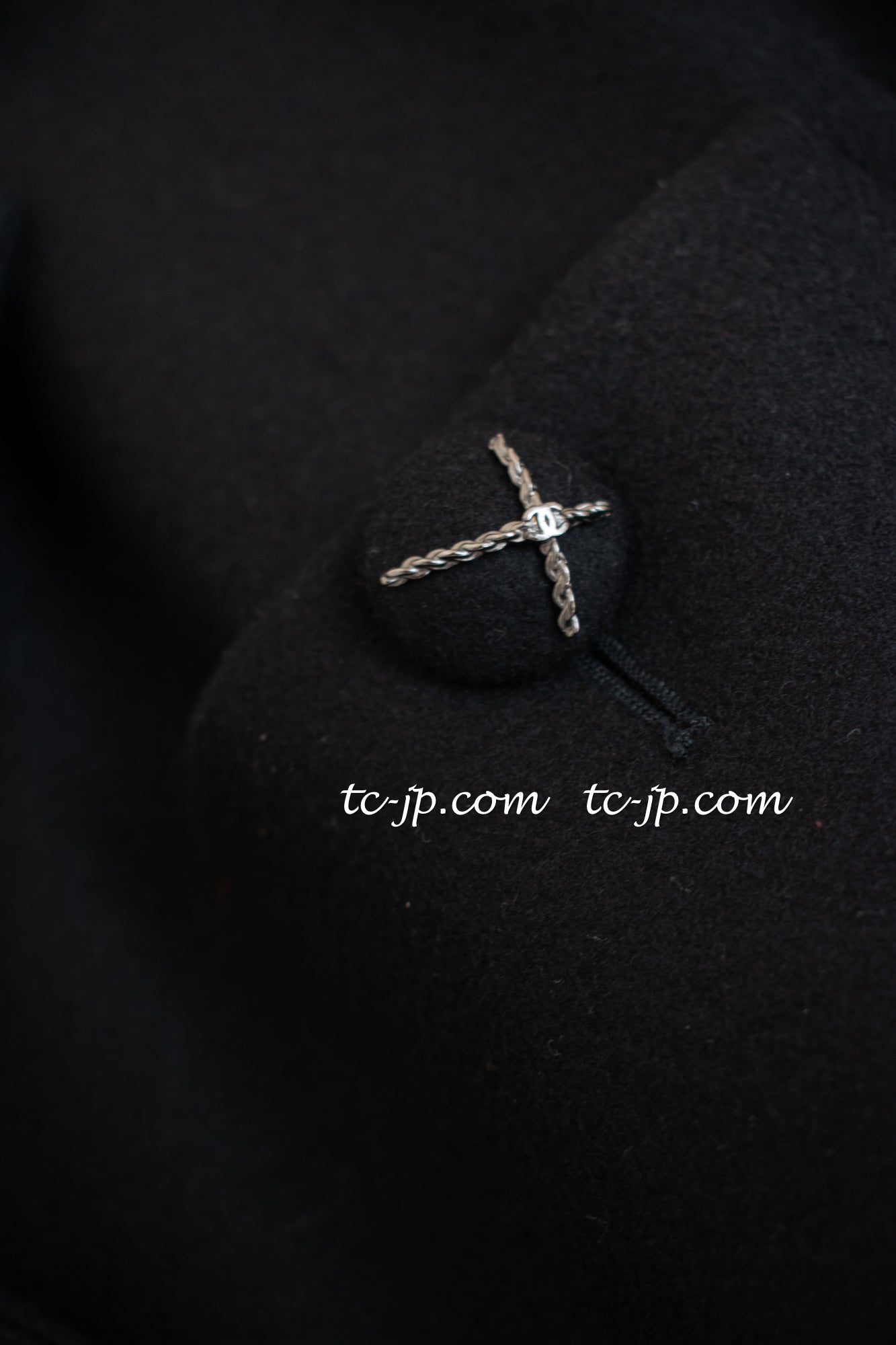 CHANEL 07A Black Wool Belt Coat 42 シャネル ブラック ウール ベルト付 コート 即発