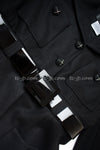 CHANEL 07A Black Wool Belt Coat 42 シャネル ブラック ウール ベルト付 コート 即発