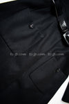 CHANEL 07A Black Wool Belt Coat 42 シャネル ブラック ウール ベルト付 コート 即発
