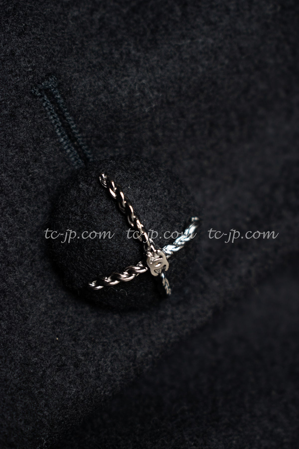 CHANEL 07A Black Wool Belt Coat 42 シャネル ブラック ウール ベルト付 コート 即発