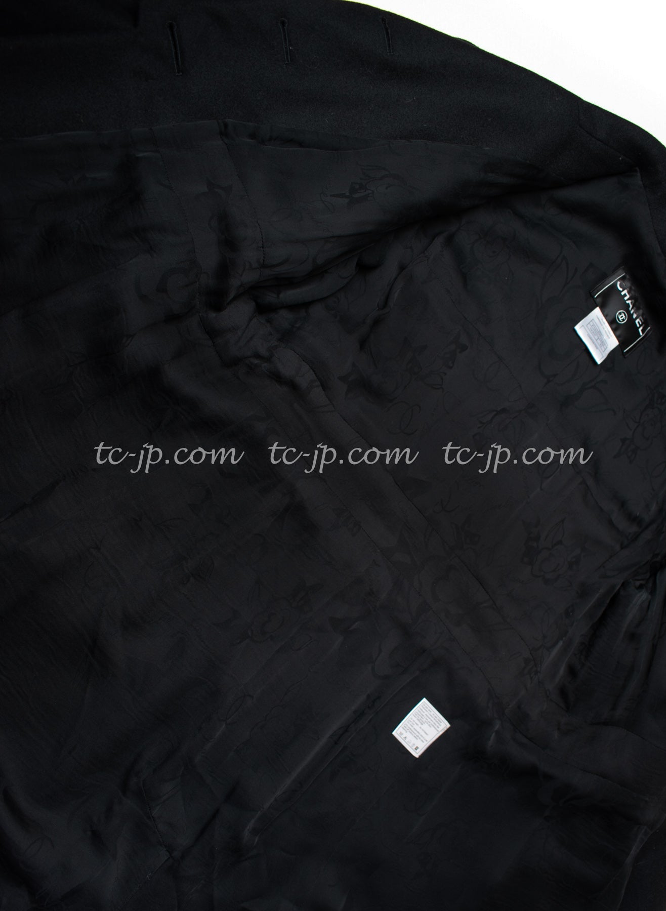 CHANEL 07A Black Wool Belt Coat 42 シャネル ブラック ウール ベルト付 コート 即発
