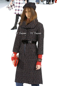 CHANEL 07A Black Wool Belt Coat 42 シャネル ブラック ウール ベルト付 コート 即発