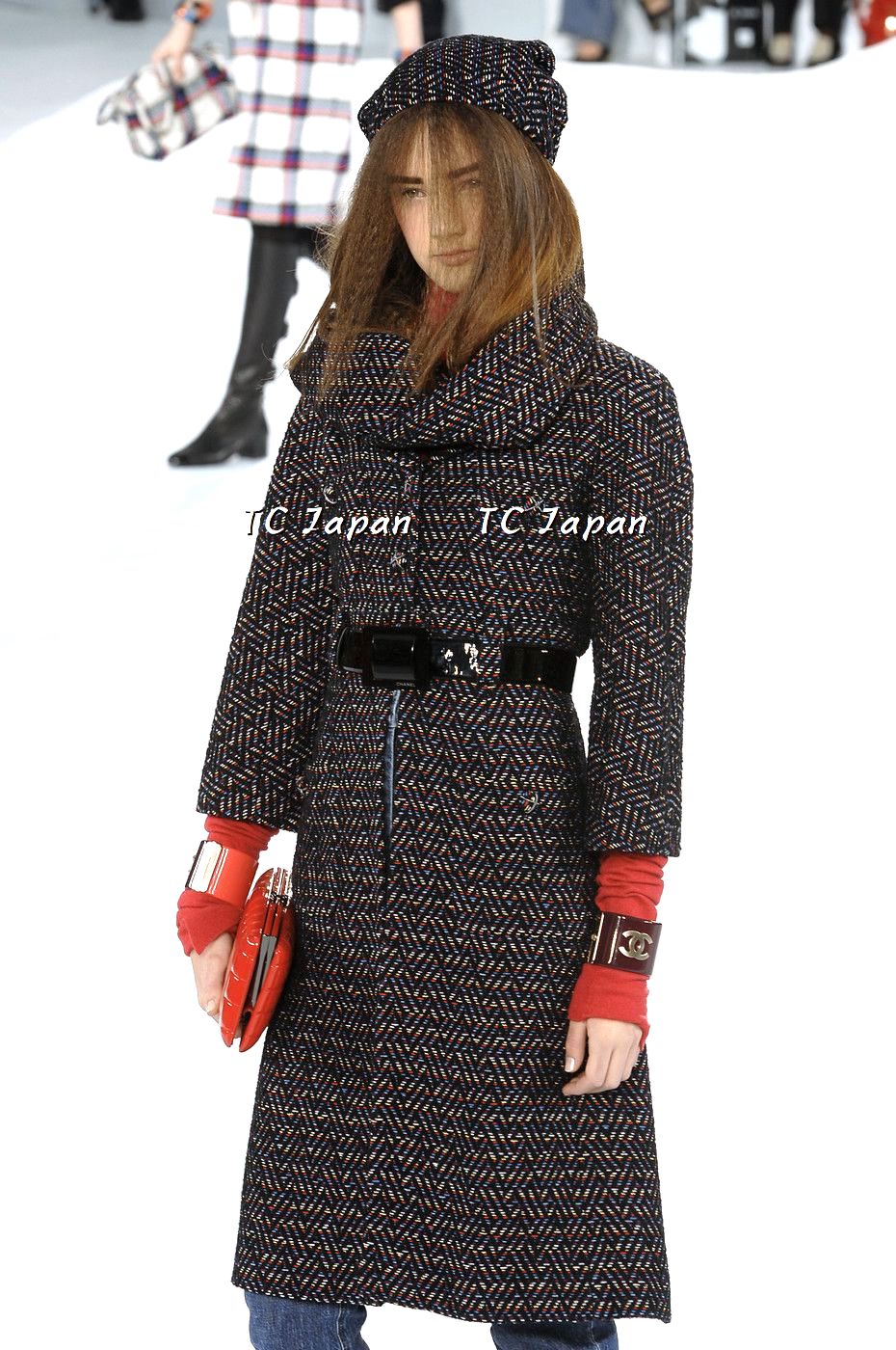 CHANEL 07A Black Wool Belt Coat 42 シャネル ブラック ウール ベルト付 コート 即発