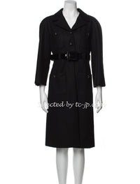 CHANEL 07A Black Wool Belt Coat 42 シャネル ブラック ウール ベルト付 コート 即発