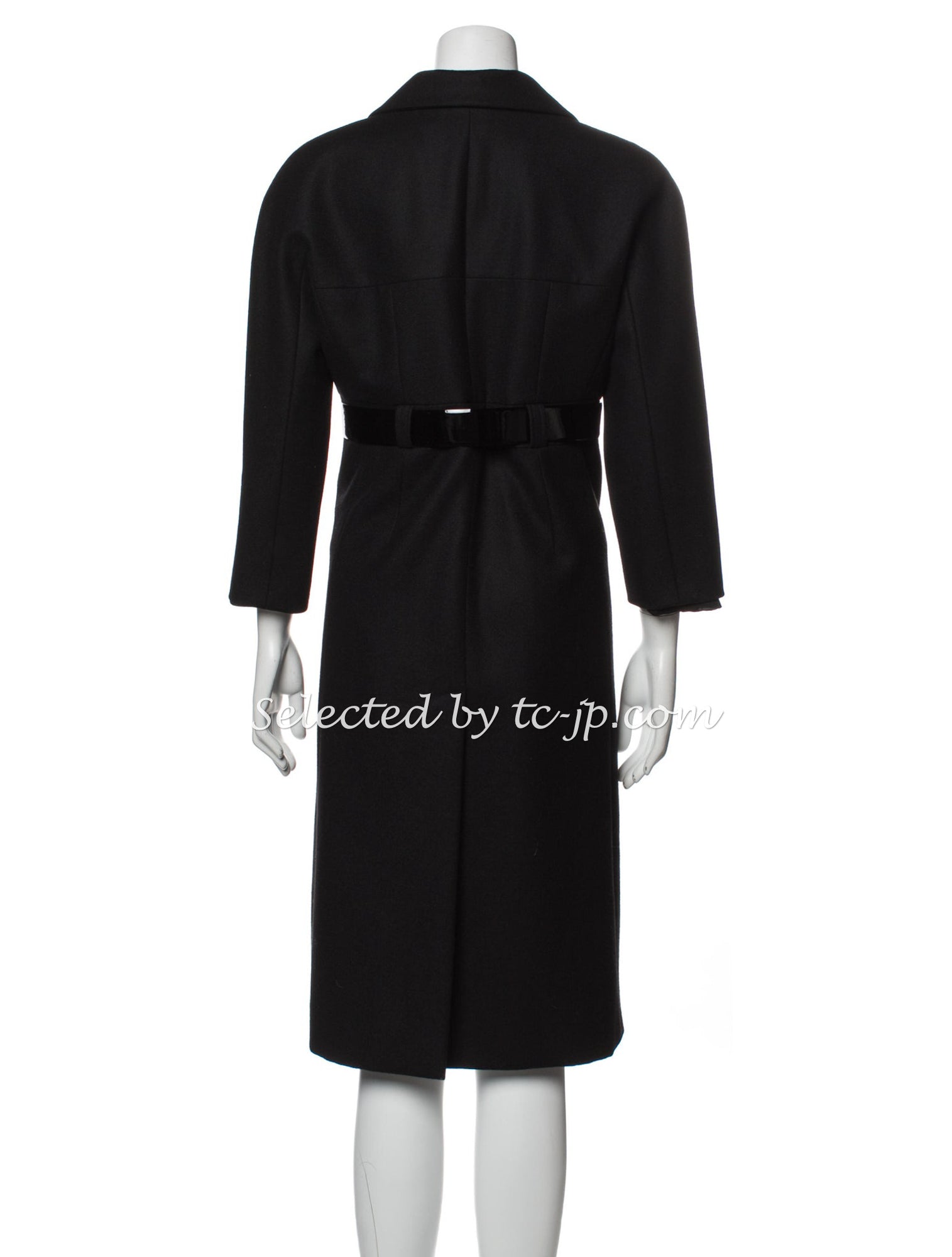 CHANEL 07A Black Wool Belt Coat 42 シャネル ブラック ウール ベルト付 コート 即発
