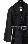 CHANEL 07A Black Wool Belt Coat 42 シャネル ブラック ウール ベルト付 コート 即発
