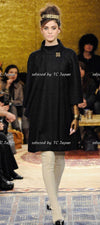 CHANEL 11PF Black Stand Collar Wool Cashmere Gripox Button Coat 38 シャネル ブラック スタンドカラー ウール カシミヤ グリポワ 宝石 ボタン コート 即発