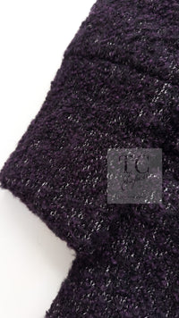 CHANEL 14A Bordeaux Wine Dark Purpke Zip up Alpaca Puffer Coat 36 シャネル ボルドーワイン ダークパープル アルパカ コットン ジッパー 中綿 コート 即発