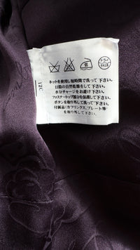 CHANEL 14A Bordeaux Wine Dark Purpke Zip up Alpaca Puffer Coat 36 シャネル ボルドーワイン ダークパープル アルパカ コットン ジッパー中綿コート 即発