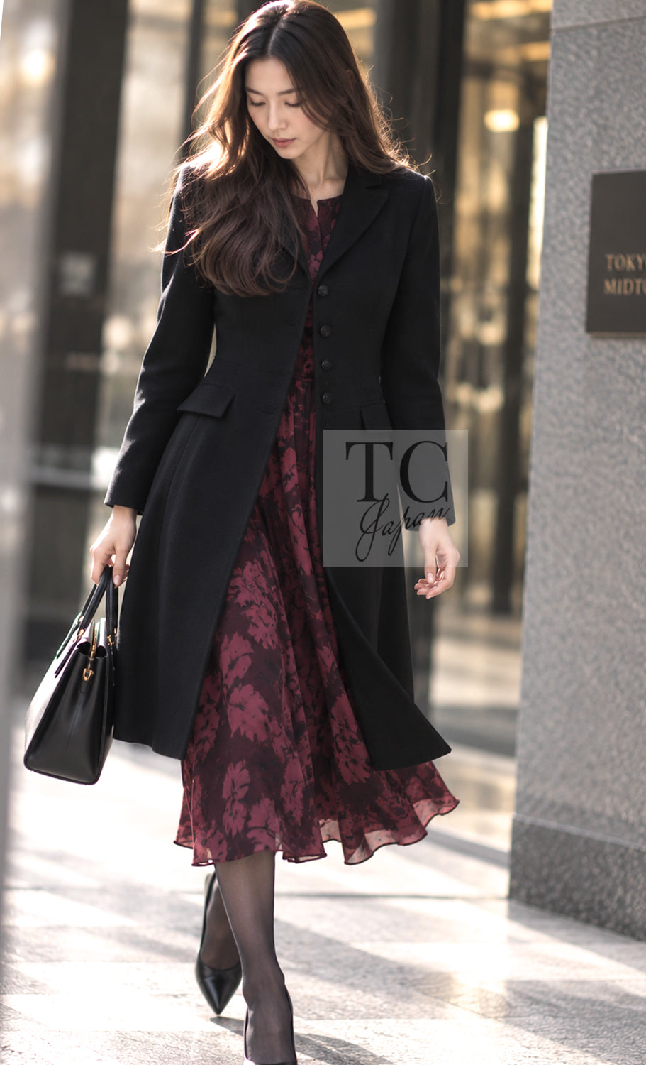 CHANEL 06A Black Wool Tweed Coat 34 13