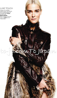 CHANEL 10A Black Leather Lambskin Coat Jacket 40 シャネル ブラック ラムスキン レザー コート ジャケット 即発