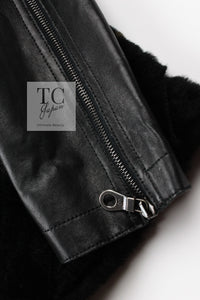 CHANEL 10A Black Leather Lambskin Coat Jacket 40 シャネル ブラック ラムスキン レザー コート ジャケット 即発