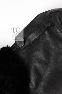 CHANEL 10A Black Leather Lambskin Coat Jacket 40 シャネル ブラック ラムスキン レザー コート ジャケット 即発