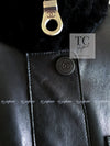 CHANEL 10A Black Leather Lambskin Coat Jacket 40 シャネル ブラック ラムスキン レザー コート ジャケット 即発