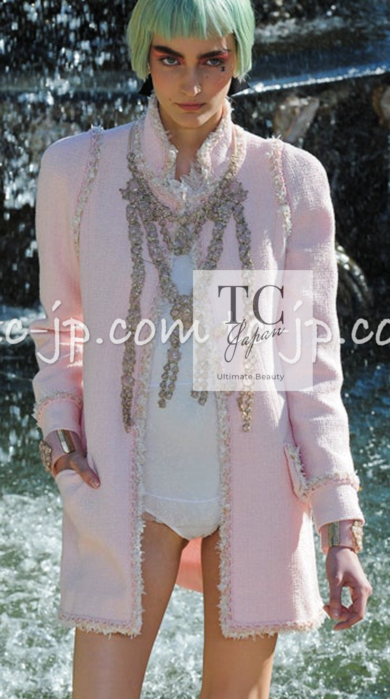 CHANEL 13C Black Navy Trim Stand Collar Cotton Jacket Coat Cloisonne CC Button 34 シャネル ブラック ネイビー スタンドカラー コットン ジャケット コート 七宝焼 CCボタン 即発