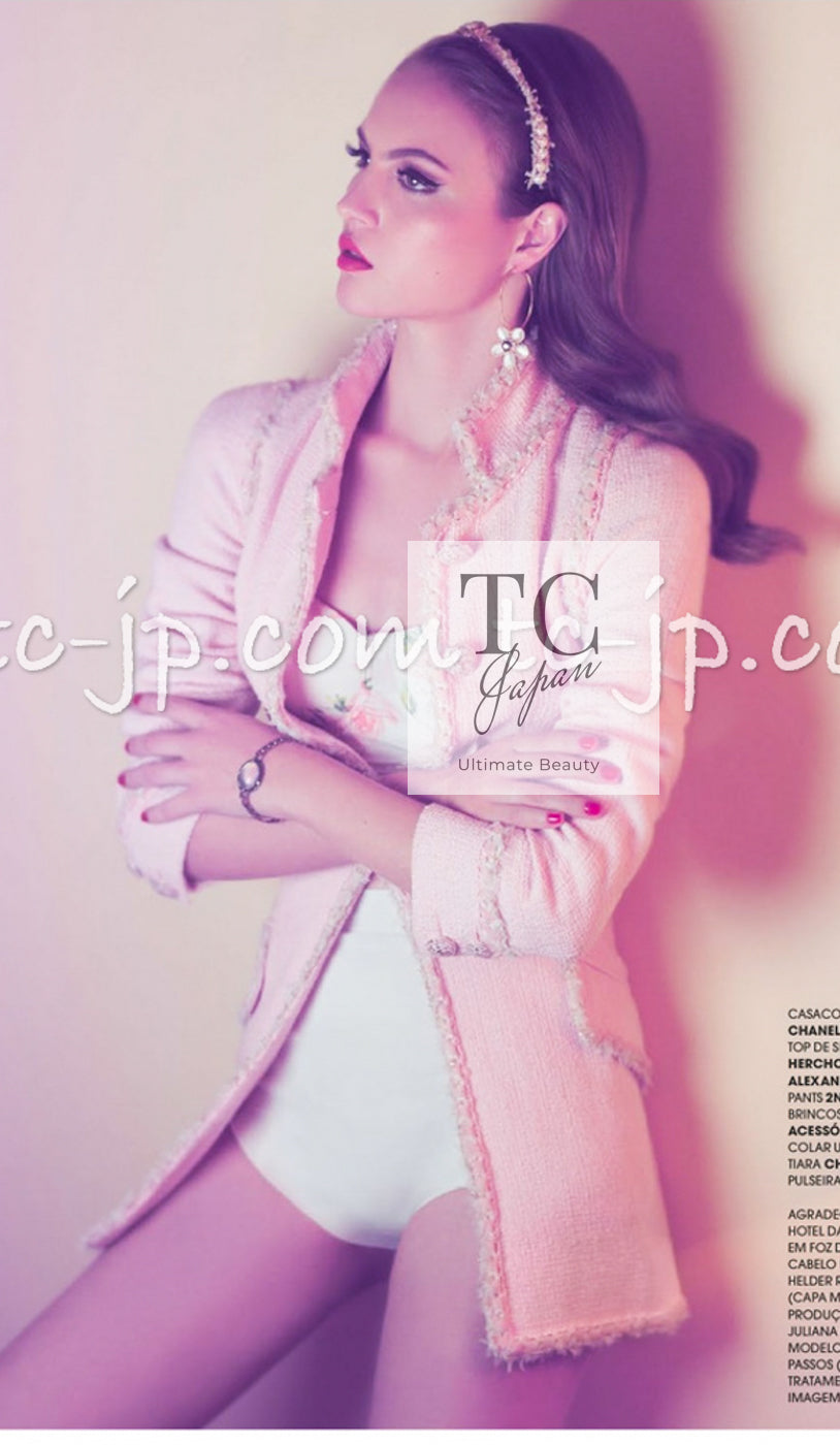 CHANEL 13C Black Navy Trim Stand Collar Cotton Jacket Coat Cloisonne CC Button 34 シャネル ブラック ネイビー スタンドカラー コットン ジャケット コート 七宝焼 CCボタン 即発