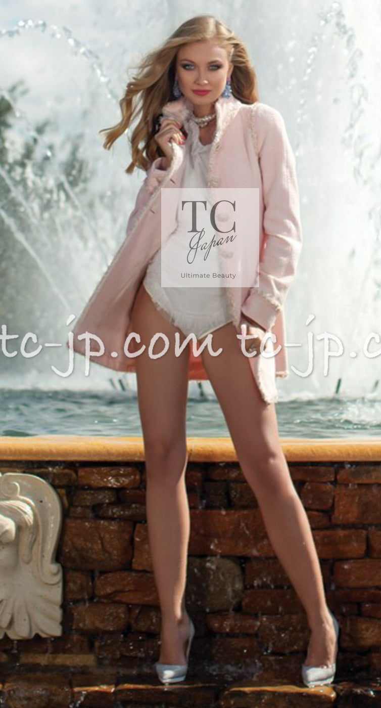 CHANEL 13C Black Navy Trim Stand Collar Cotton Jacket Coat Cloisonne CC Button 34 シャネル ブラック ネイビー スタンドカラー コットン ジャケット コート 七宝焼 CCボタン 即発