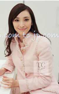 CHANEL 13C Black Navy Trim Stand Collar Cotton Jacket Coat Cloisonne CC Button 34 シャネル ブラック ネイビー スタンドカラー コットン ジャケット コート 七宝焼 CCボタン 即発