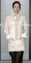 CHANEL 11A Ivory Gold Chain Trim Wool Tweed Jacket Coat 36 38 40 42 シャネル アイボリー ゴールド チェーン トリム ウール ツイード ジャケット コート 即発