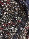 CHANEL 12A Navy Multicolor Tweed Jacket Coat 40 42 シャネル ネイビー マルチカラー ツイード ジャケット コート 即発