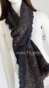 CHANEL 12A Navy Multicolor Tweed Jacket Coat 40 42 シャネル ネイビー マルチカラー ツイード ジャケット コート 即発