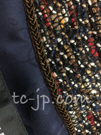 CHANEL 12A Navy Multicolor Tweed Jacket Coat 40 42 シャネル ネイビー マルチカラー ツイード ジャケット コート 即発