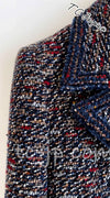 CHANEL 12A Navy Multicolor Tweed Jacket Coat 40 42 シャネル ネイビー マルチカラー ツイード ジャケット コート 即発