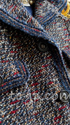 CHANEL 12A Navy Multicolor Tweed Jacket Coat 40 42 シャネル ネイビー マルチカラー ツイード ジャケット コート 即発