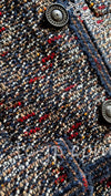 CHANEL 12A Navy Multicolor Tweed Jacket Coat 40 42 シャネル ネイビー マルチカラー ツイード ジャケット コート 即発