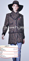 CHANEL 12A Navy Multicolor Tweed Jacket Coat 40 42 シャネル ネイビー マルチカラー ツイード ジャケット コート 即発