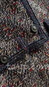 CHANEL 12A Navy Multicolor Tweed Jacket Coat 40 42 シャネル ネイビー マルチカラー ツイード ジャケット コート 即発