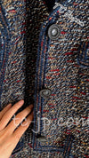 CHANEL 12A Navy Multicolor Tweed Jacket Coat 40 42 シャネル ネイビー マルチカラー ツイード ジャケット コート 即発