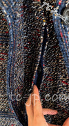 CHANEL 12A Navy Multicolor Tweed Jacket Coat 40 42 シャネル ネイビー マルチカラー ツイード ジャケット コート 即発
