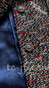CHANEL 12A Navy Multicolor Tweed Jacket Coat 40 42 シャネル ネイビー マルチカラー ツイード ジャケット コート 即発