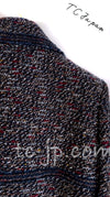 CHANEL 12A Navy Multicolor Tweed Jacket Coat 40 42 シャネル ネイビー マルチカラー ツイード ジャケット コート 即発