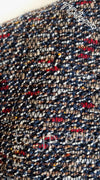 CHANEL 12A Navy Multicolor Tweed Jacket Coat 40 42 シャネル ネイビー マルチカラー ツイード ジャケット コート 即発