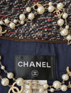CHANEL 12A Navy Multicolor Tweed Jacket Coat 40 42 シャネル ネイビー マルチカラー ツイード ジャケット コート 即発