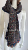 CHANEL 12A Navy Multicolor Tweed Jacket Coat 40 42 シャネル ネイビー マルチカラー ツイード ジャケット コート 即発