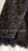 CHANEL 12A Navy Multicolor Tweed Jacket Coat 40 42 シャネル ネイビー マルチカラー ツイード ジャケット コート 即発