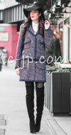 CHANEL 12A Navy Multicolor Tweed Jacket Coat 40 42 シャネル ネイビー マルチカラー ツイード ジャケット コート 即発