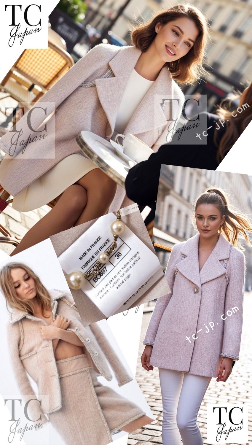 CHANEL 17A Pale Baby Pink Mohair Wool Jacket Coat 34 36 38 シャネル 軽くてふわふわ 淡い ベビーピンク モヘア ウール ジャケット コート 即発