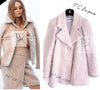 CHANEL 17A Pale Baby Pink Mohair Wool Jacket Coat 36 38 シャネル 軽くてふわふわ 淡い ベビーピンク モヘア ウール ジャケット コート 即発